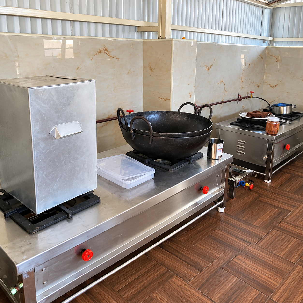 Oasis Living kitchen wok cooking station